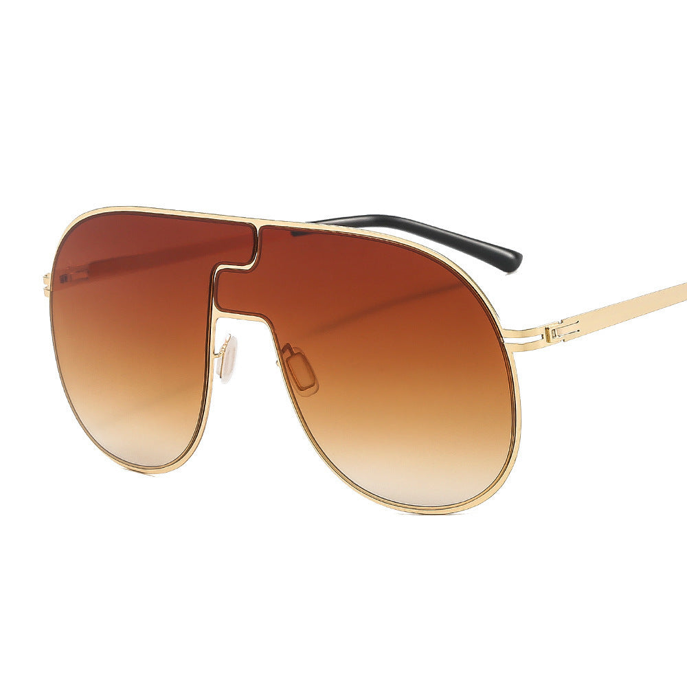 Wholesale PC Large Frame Conjoined Metal Men's and Women's Sunglasses