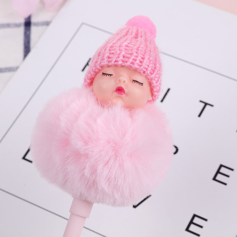 Wholesale Doll Hair Ball Plastic Ballpoint Pen