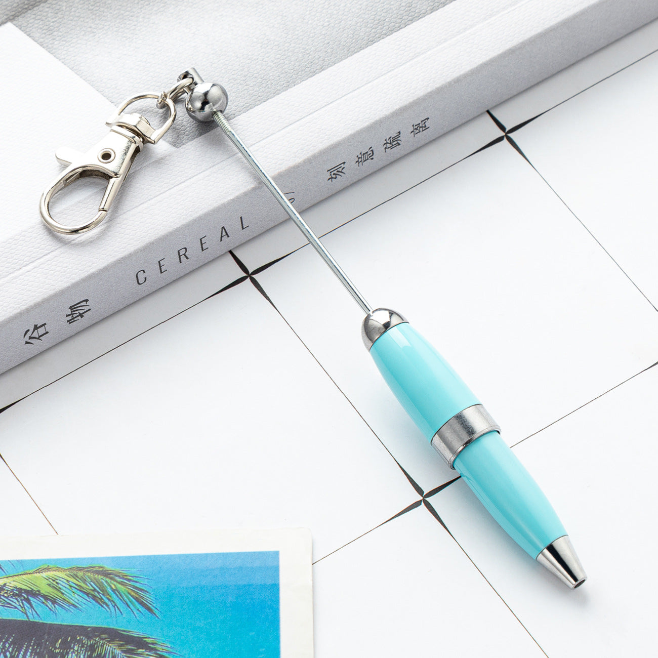 Wholesale 11.9cm Beadable Pens Portable Mini Pen Metal Pen DIY Keychain Bar