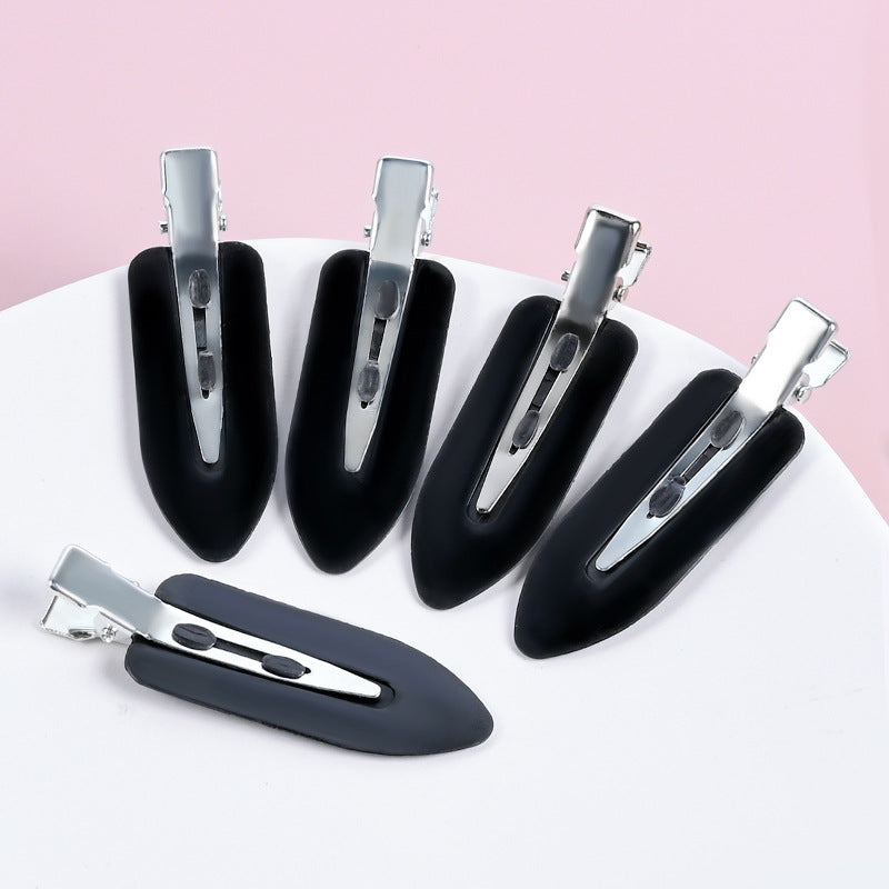 Clips de cabello de resina sin trazada sin trago de pegamento de color crema de 10 piezas al por mayor