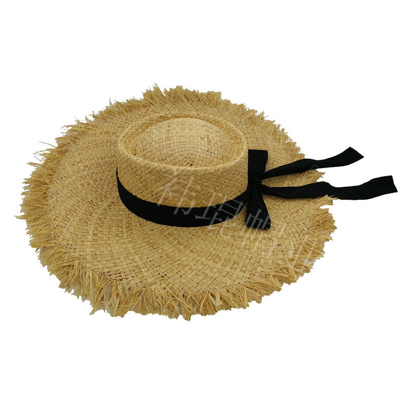 Wholesale Ribbon Foldable Straw Hat
