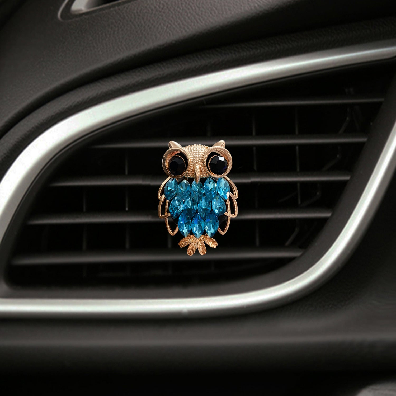 Wholesale Metal Rhinestone Owl Car Aroma Decoration Clip