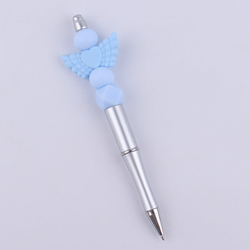 Wholesale Beadable Pens Handmade Angel Silicone Beaded Ballpoint Pen