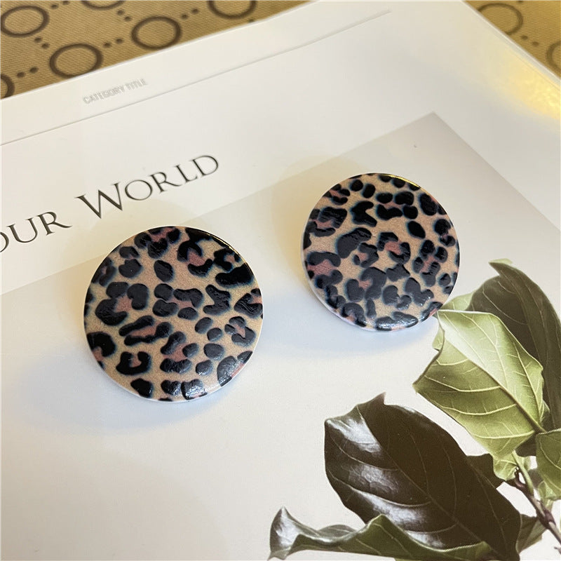Wholesale Vintage Leopard Acrylic Earrings