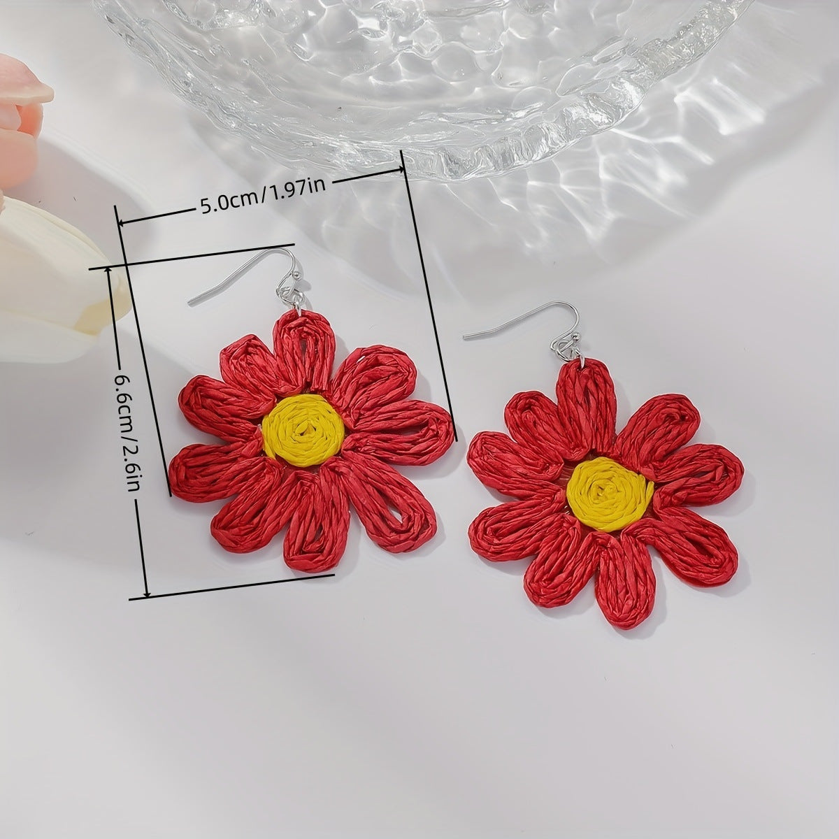 Wholesale Bohemian Exaggerated Flowers Acrylic Earrings