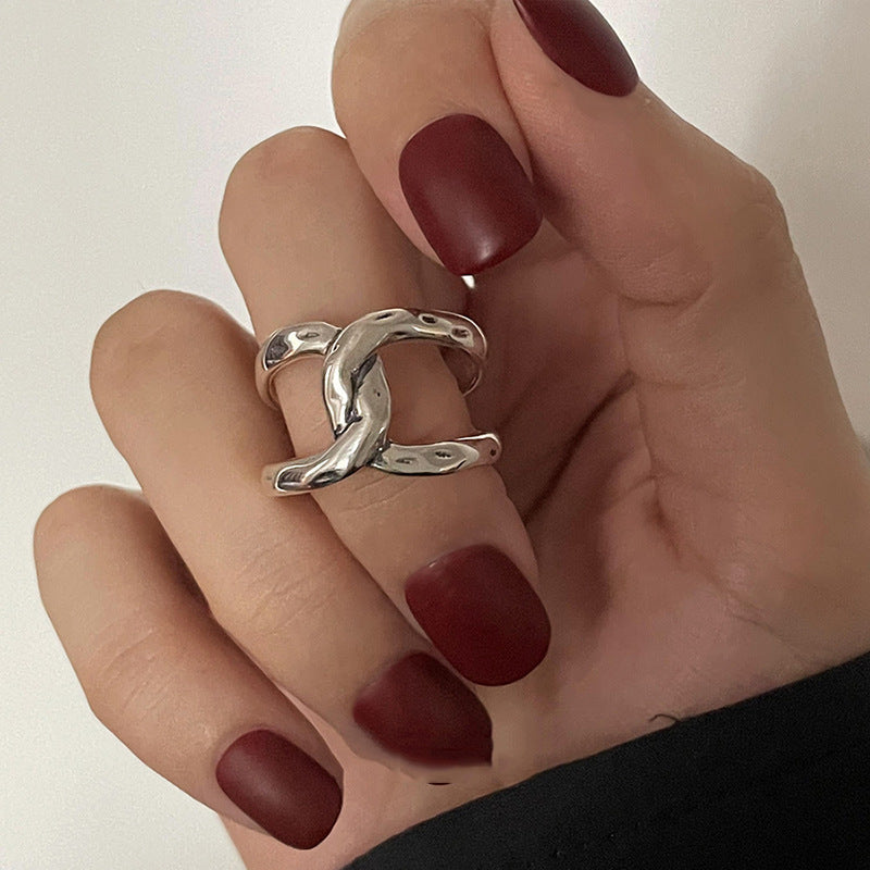 Wholesale Color Block Heart Sterling Silver Rings