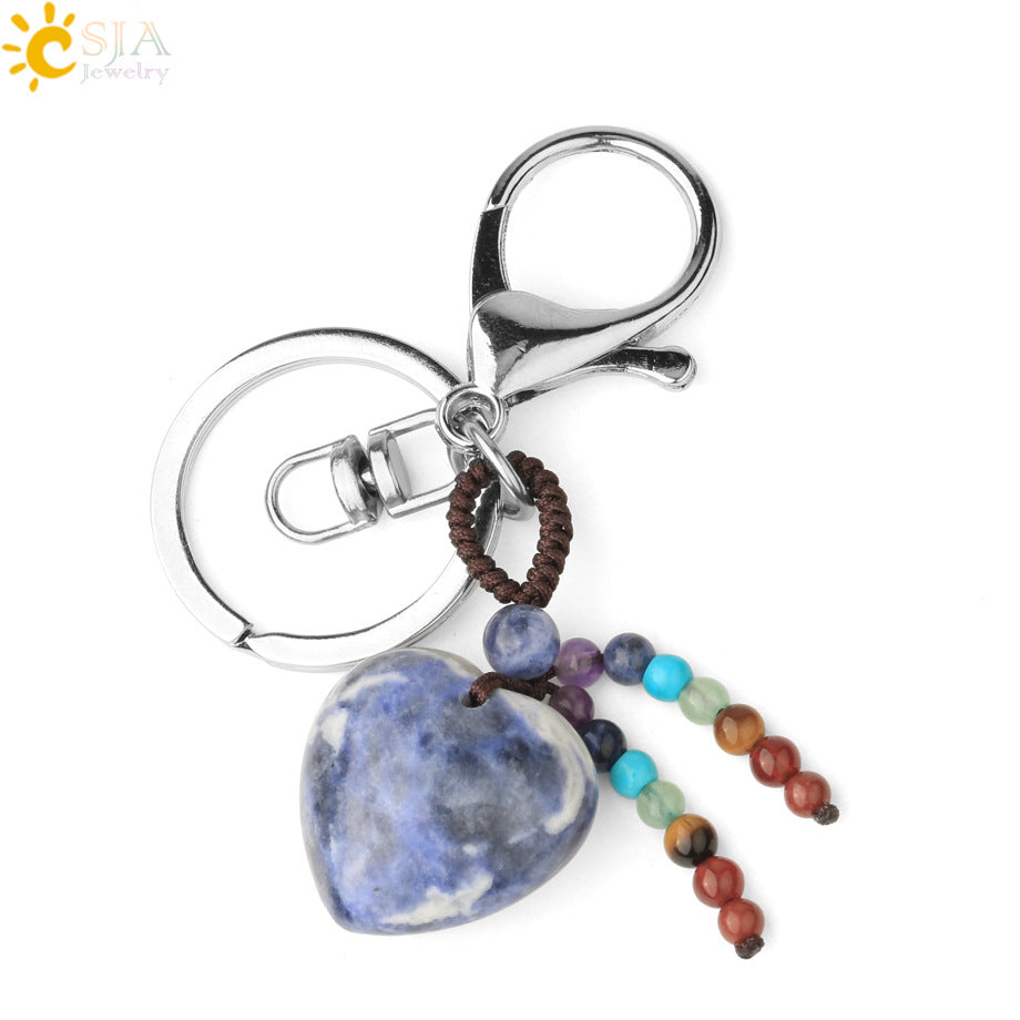 Wholesale Love Natural Crystal Keychain