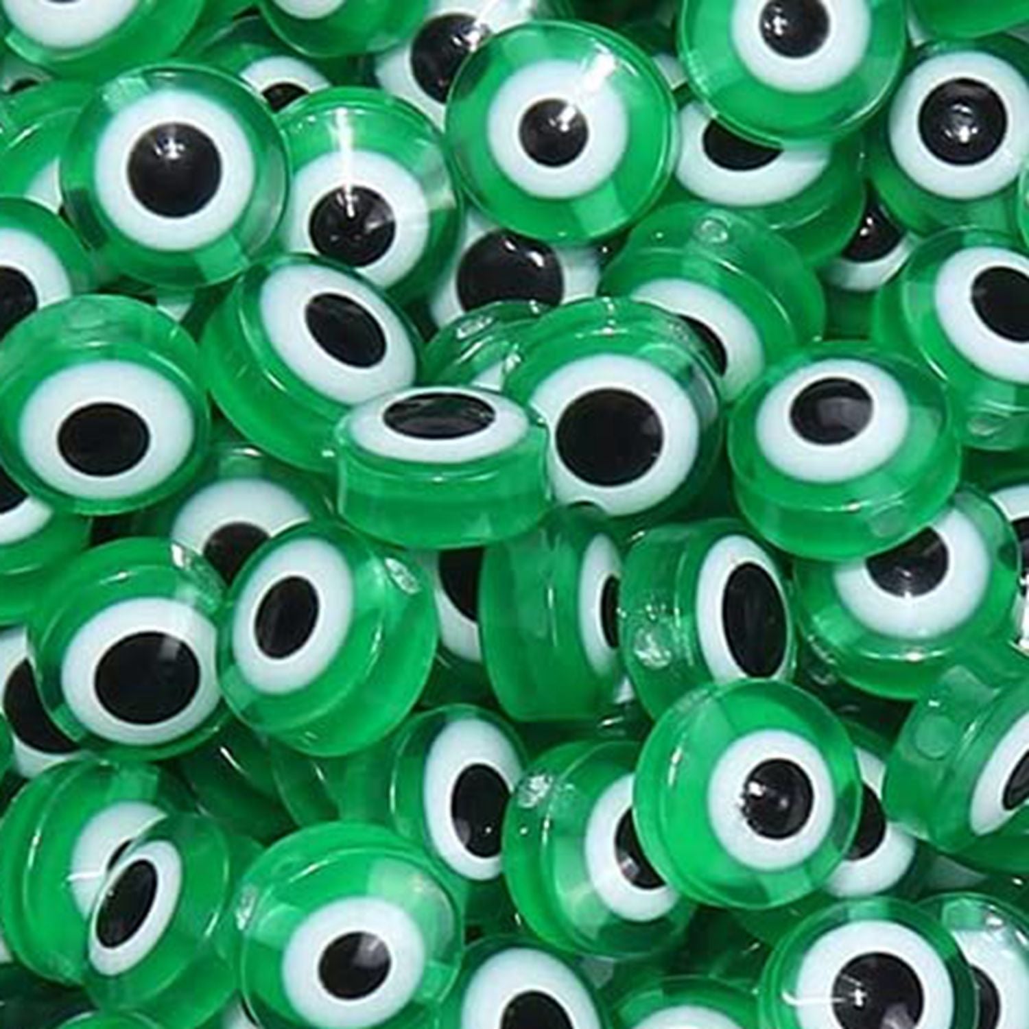 Venta al por mayor 6*2,5 MM 1000 unids/pack cuentas separadoras de resina de ojo de diablo