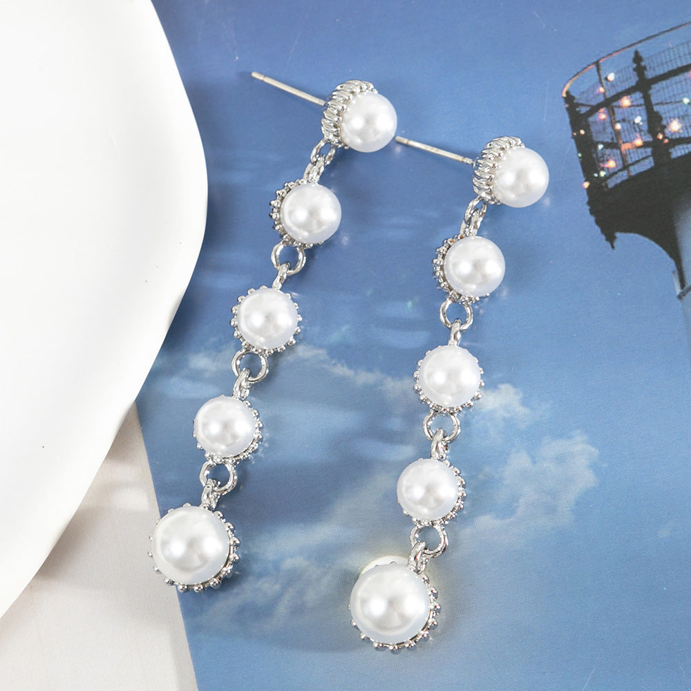 Wholesale Jewelry Long Pearl Earrings