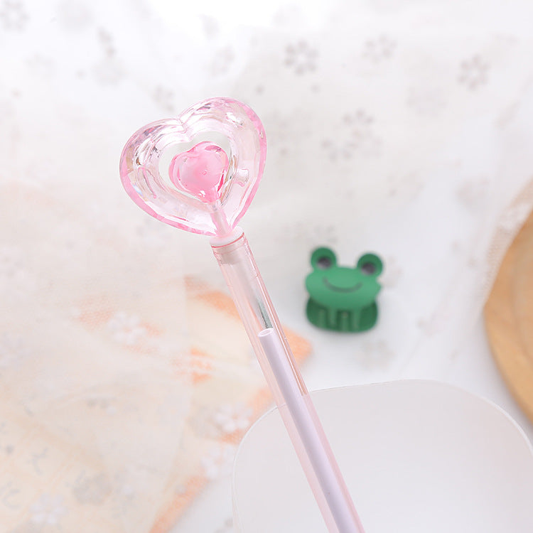Wholesale Plastic Crystal Heart Ballpoint Pen