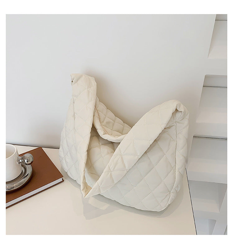 Bolso de hombro de poliéster bordado rombo retro al por mayor