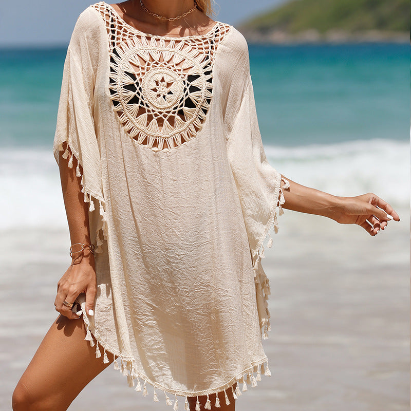 Wholesale Hook Tassel Beach Cover Up Polyester Swimwear