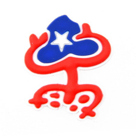 Wholesale 100PCS PVC DIY Hole Shoes Accessories Puerto Rico Flag Shoes Flowers