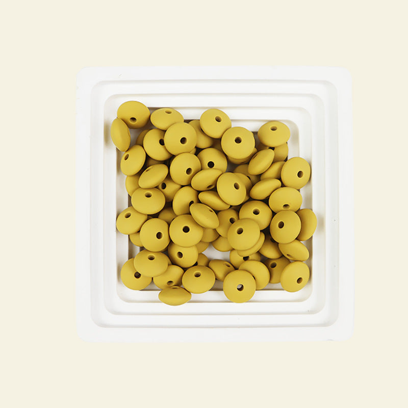 Wholesale Silicone Abacus Beads 12mm Silicone Flat Beads DIY Craft