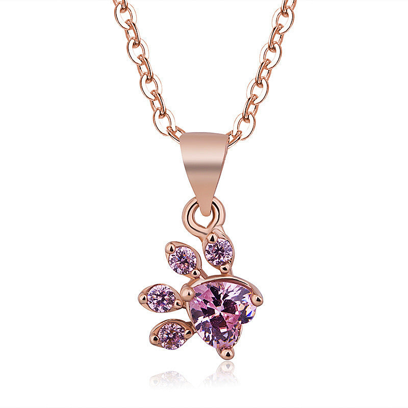 Joyas al por mayor Pendientes de cobre chapados en oro rosa con garra de gato