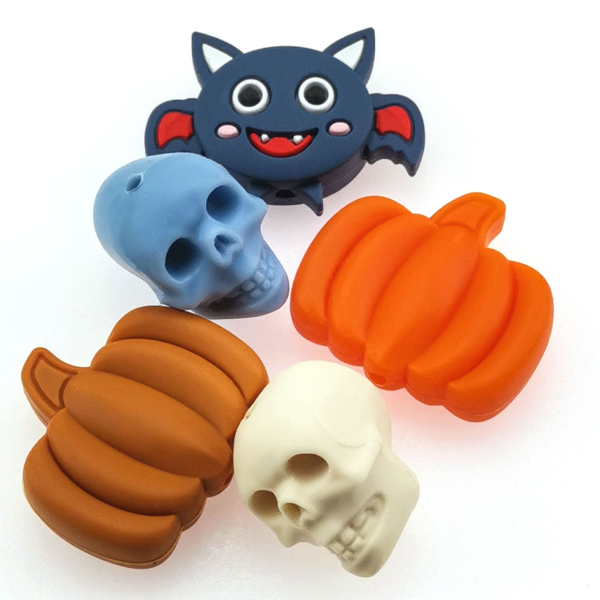 Wholesale 10PCS Baby Dental Gel Halloween Bat DIY Silicone Beads