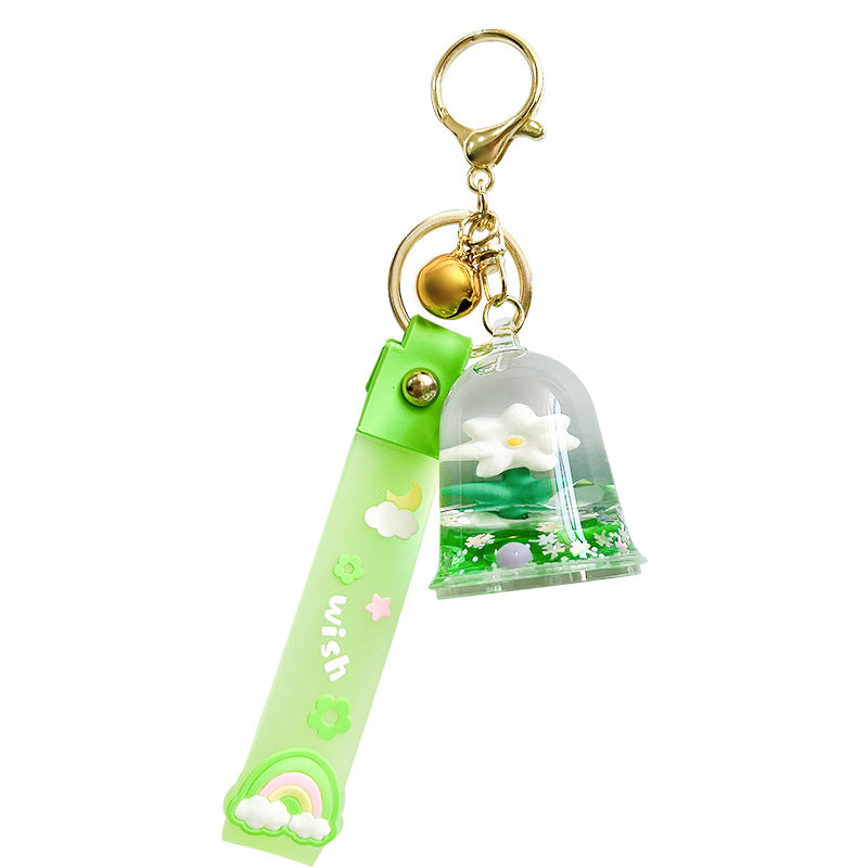 Wholesale Acrylic Oiled Floating Flower Keychain