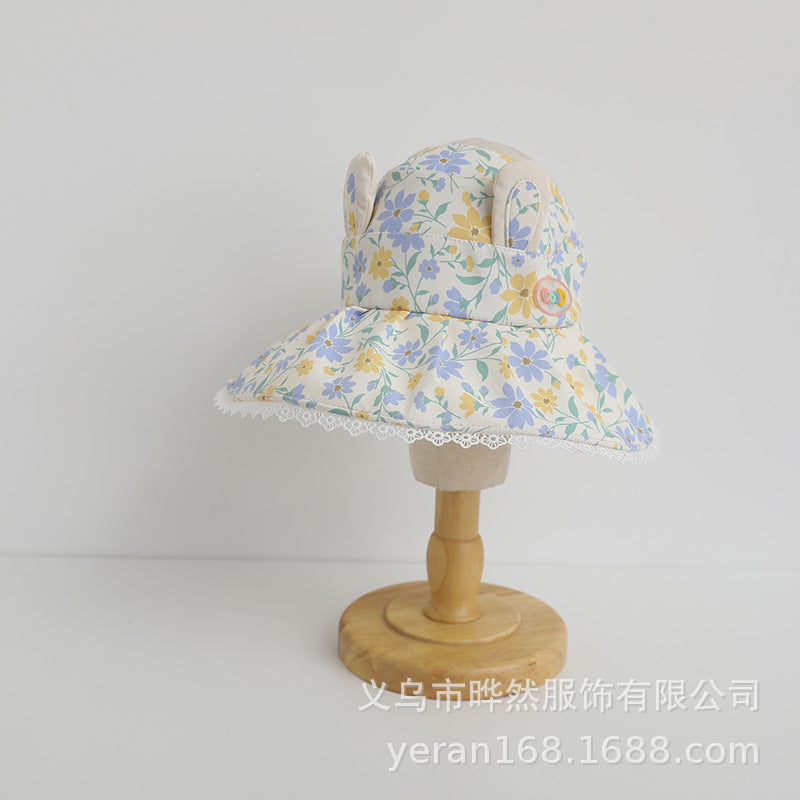 Wholesale Cotton Children's Large Brim Empty Top Hat