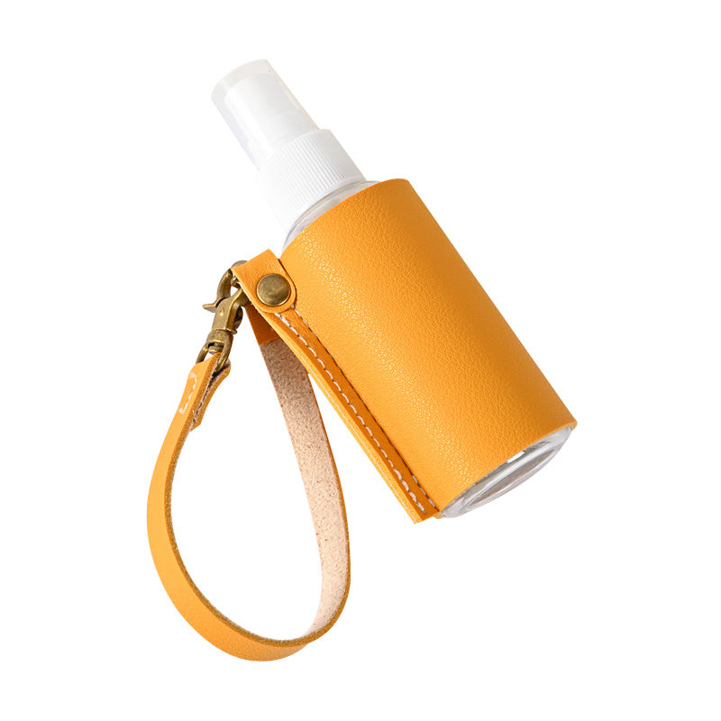 Wholesale Outgoing Portable Hand Sanitizer Leather Case PU Keychain