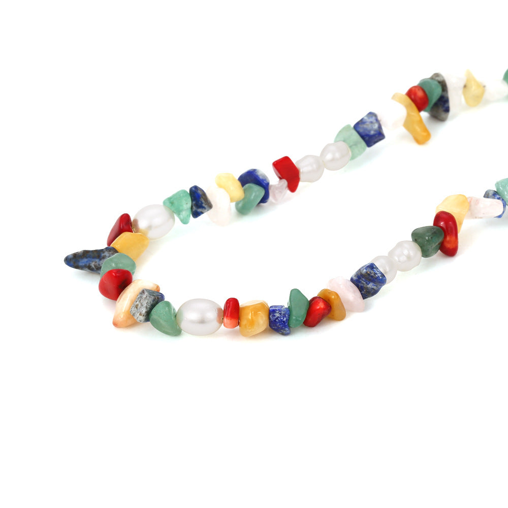 Venta al por mayor Collar De Grava De Perlas Con Cuentas De Bohemia