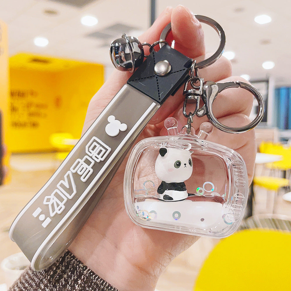 Wholesale Oiled Acrylic Floating Doll Panda Keychain
