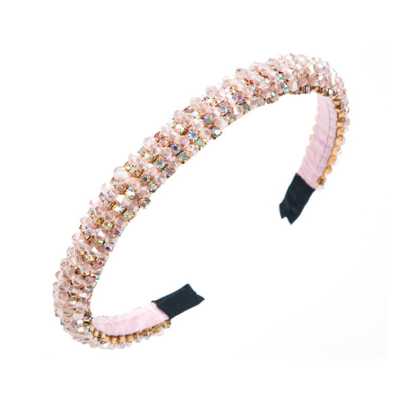 Venta al por mayor Diadema De Borde Fino De Cuentas De Cristal