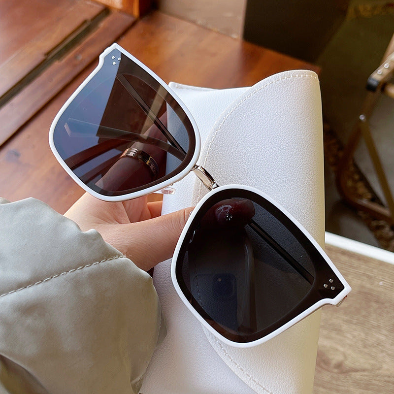 Wholesale PC Black Frame Brown Square Ladies Sunglasses