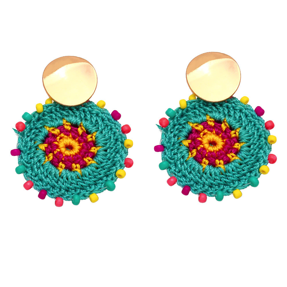 Wholesale Bohemian Hand Made Cotton Rope Earrings