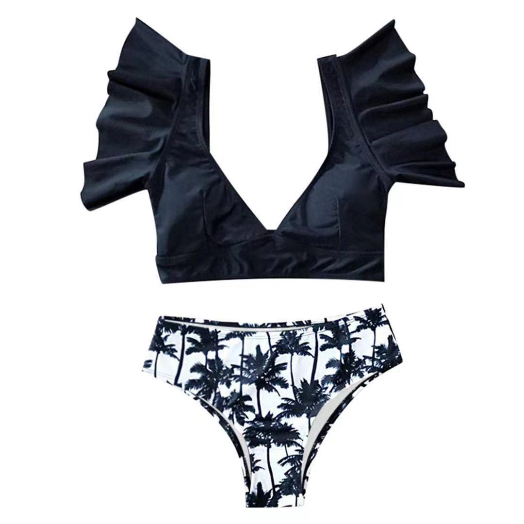 Wholesale Sexy Solid Color Split Polyester Swimwear