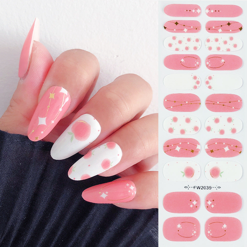 Wholesale Plastic Rainbow Flower Nail Art Stickers