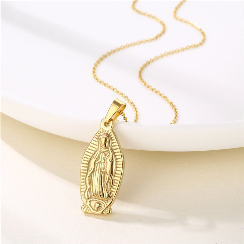 Wholesale Stainless Steel Sunflower Creative Necklace