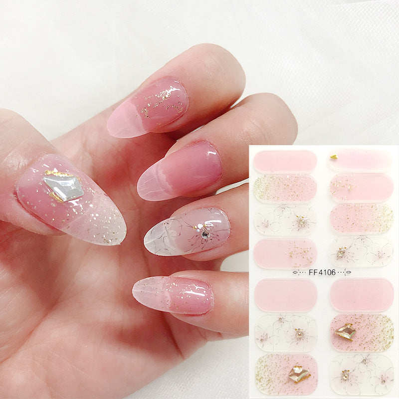 Wholesale Plastic 5d Embossed Lace Nail Stickers