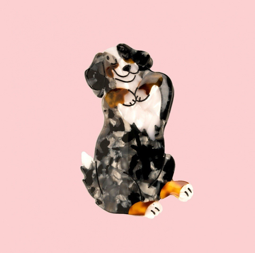 Wholesale Puppy Animals Acetate Hair Clips