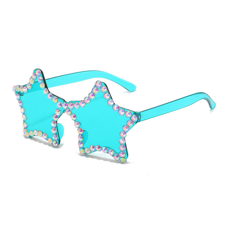 Wholesale Pentagram PC Sunglasses with Drill