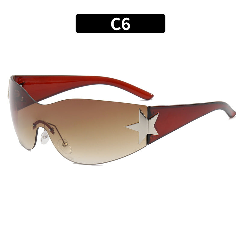 Wholesale PC All-in-one Frameless Five-pointed Star Sunglasses