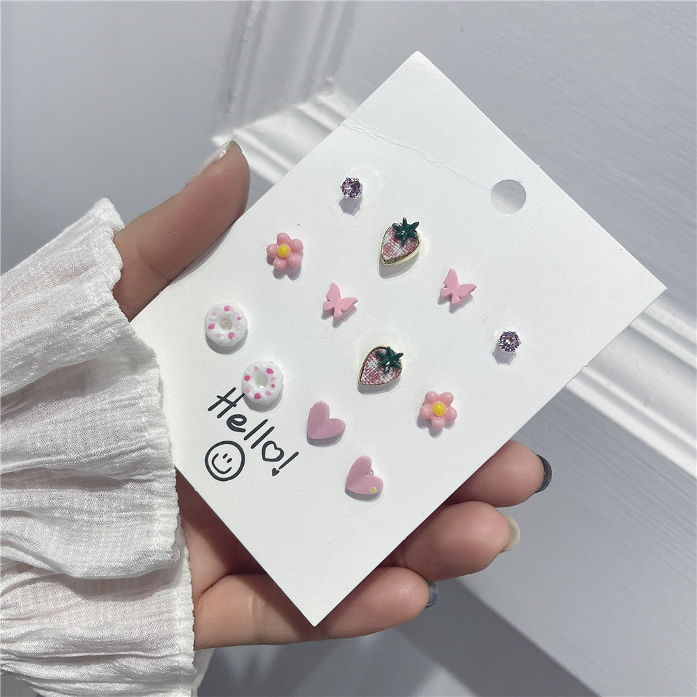 Pendientes De Cerámica Con Pendientes De Corazón De Fresa Al Por Mayor