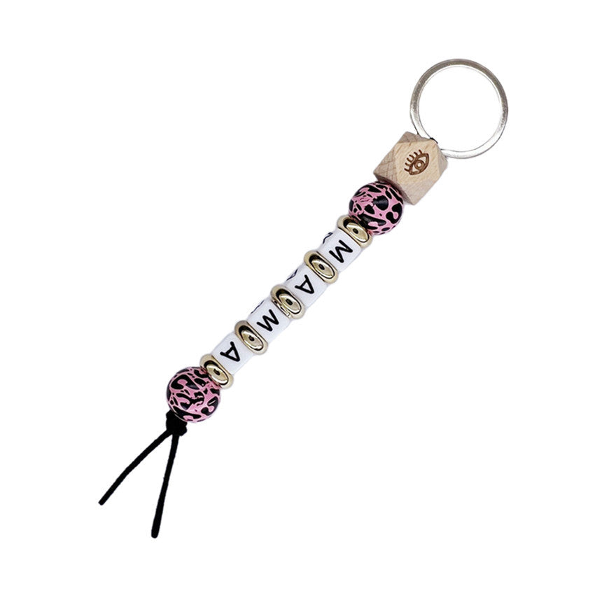 Mala Mamá Día de la Madre Leopardo Bead Bead Keychain
