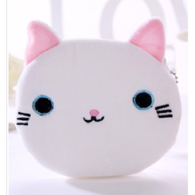 Bolso de monedas de gato de dibujos animados de poliéster al por mayor