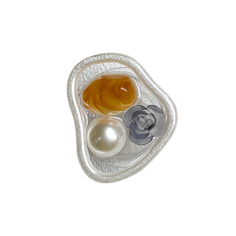 Titular de teléfono móvil de epoxi de mármol perla al por mayor