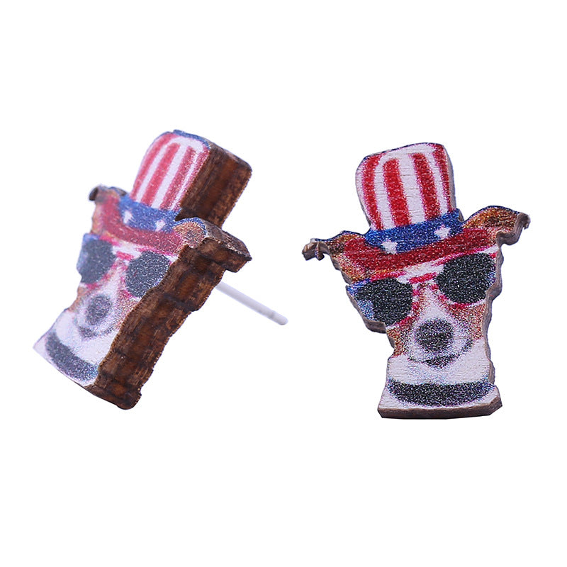 Estudios de oído de madera del Día de la Independencia Americana al por mayor