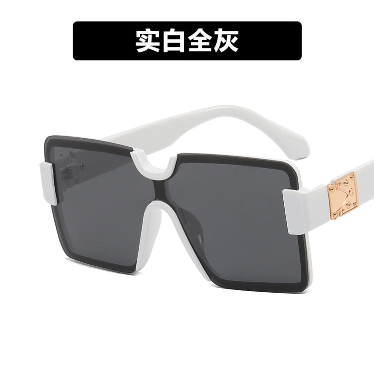 Wholesale Frameless Personalized One-Piece Retro PC Sunglasses