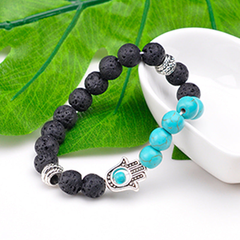 Wholesale Handmade Beaded Volcanic Stone Bracelet