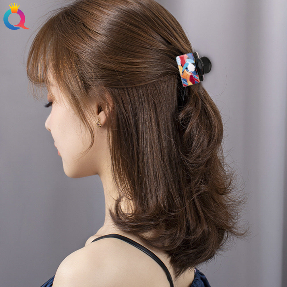 Wholesale Houndstooth Butterfly Cube Grab Clips