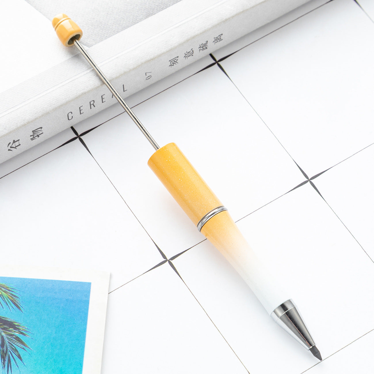 Wholesale 100pcs Plastic Beaded Pencil No Sharpening No Ink Continuous Writing Pencil