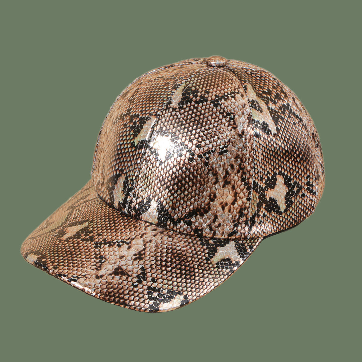 Gorra De Béisbol Con Patrón De Serpiente De PU al por mayor