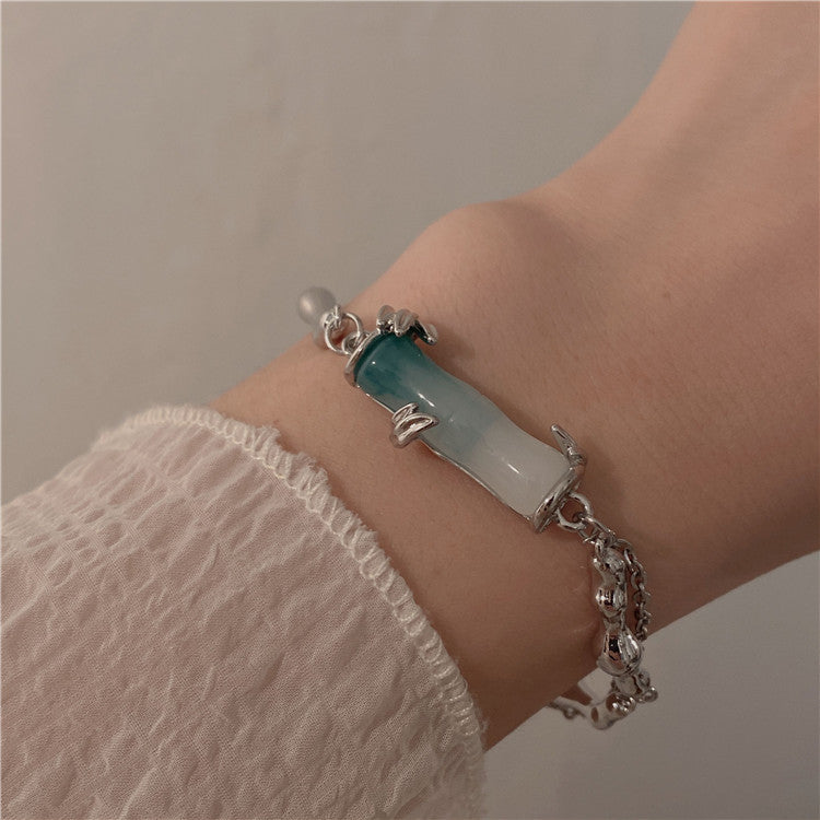 Wholesale Slub Tassels Jade Alloy Necklaces