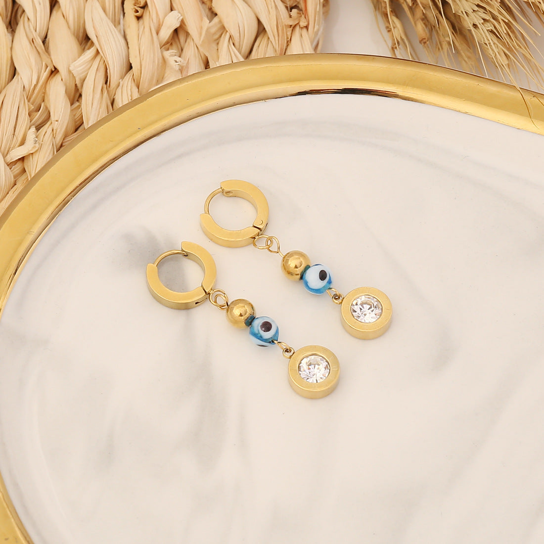 Wholesale Jewelry Stainless Steel Eye Earrings