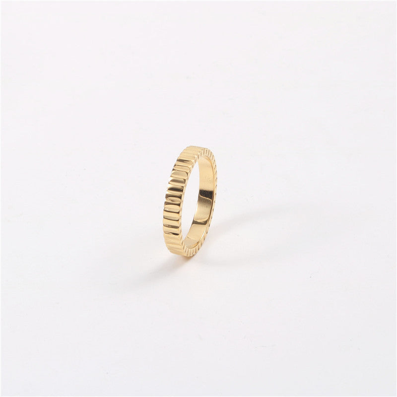 Wholesale Wave Gold Plated Titanium Rings