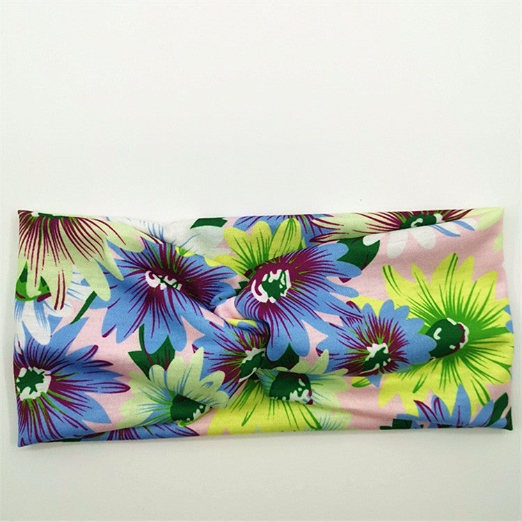 Venta al por mayor Diadema De Algodón Con Estampado De Seda De Leche