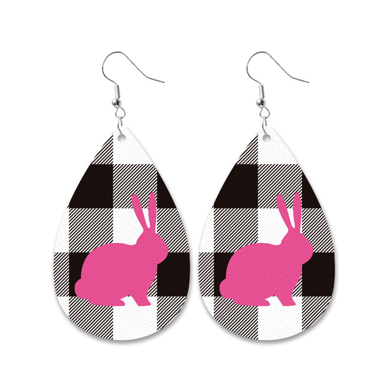 Wholesale Easter Bunny Leather Earrings